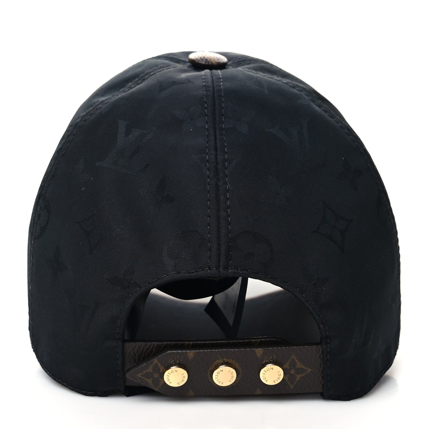 Polyester Silk Monogram LV Get Ready Cap M Black