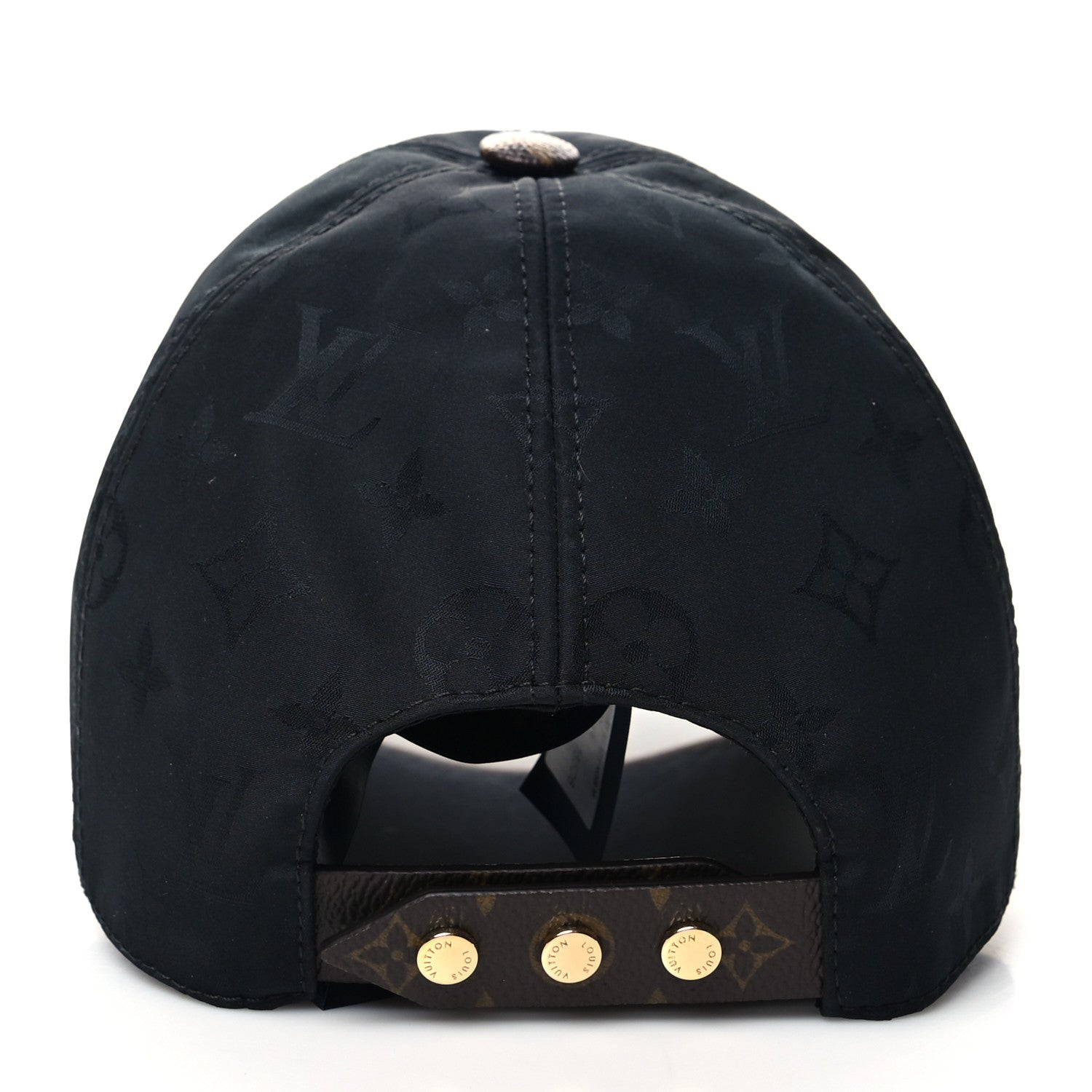 Louis Vuitton Polyester Silk Monogram LV Get Ready Cap M Black 4 of 7
