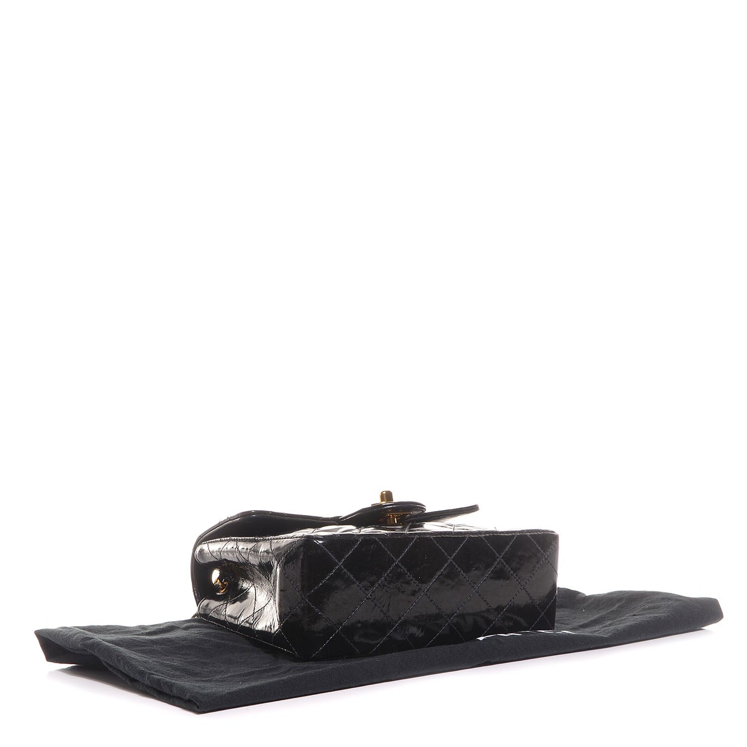 Chanel Patent Calfskin Quilted Mini Square Flap Black 4 of 9