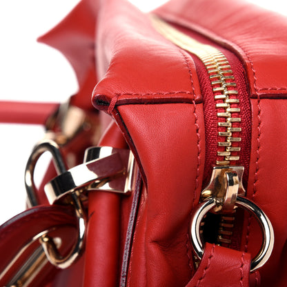 Chloe Calfskin Medium Paraty Metal Bar Trim Red 19 of 29