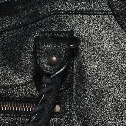 Balenciaga Metallic Craquele Calfskin Classic Hardware City Black 8 of 9