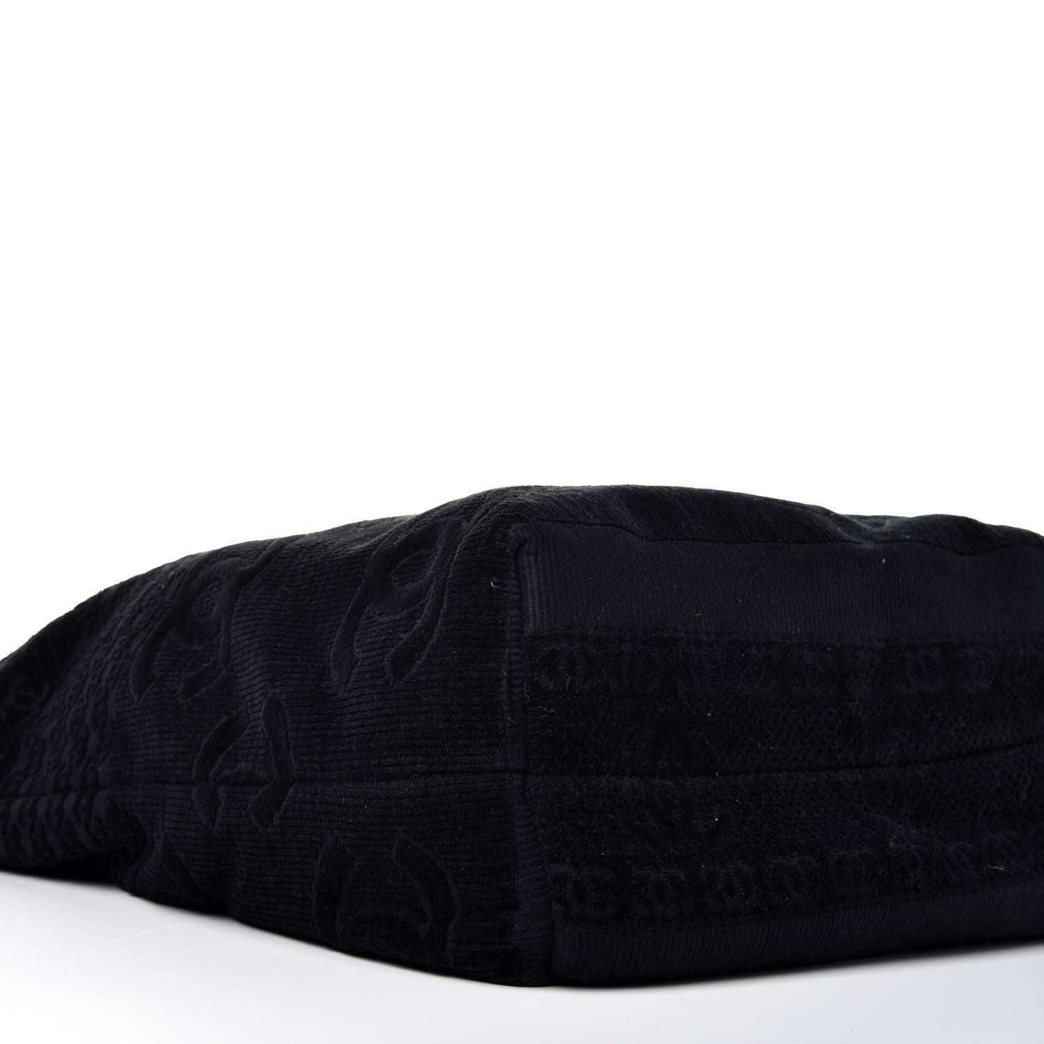 Chanel Terry Cotton CC Tote Black 8 of 9