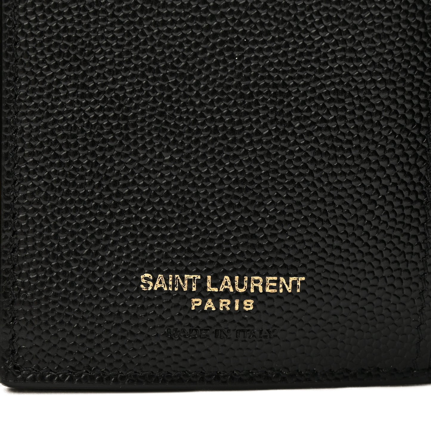 Grain De Poudre Matelasse Chevron Monogram Compact Tri Fold Wallet Black