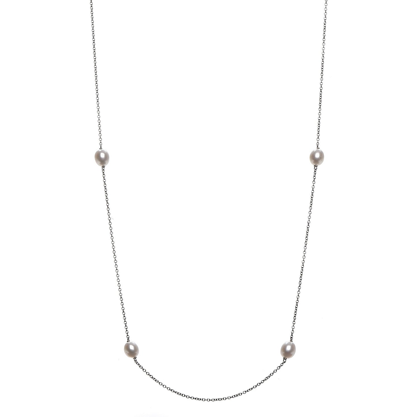 Sterling Silver 6mm Elsa Peretti Pearls By The Yard Necklace