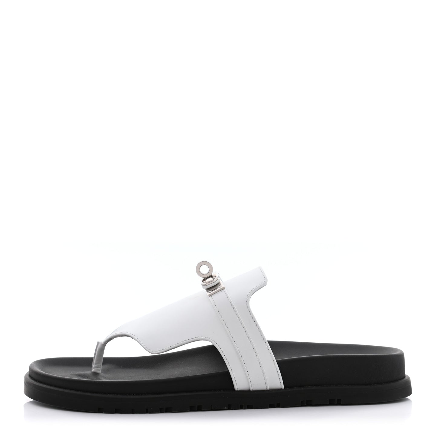 Calfskin Womens Empire Sandals 40 White