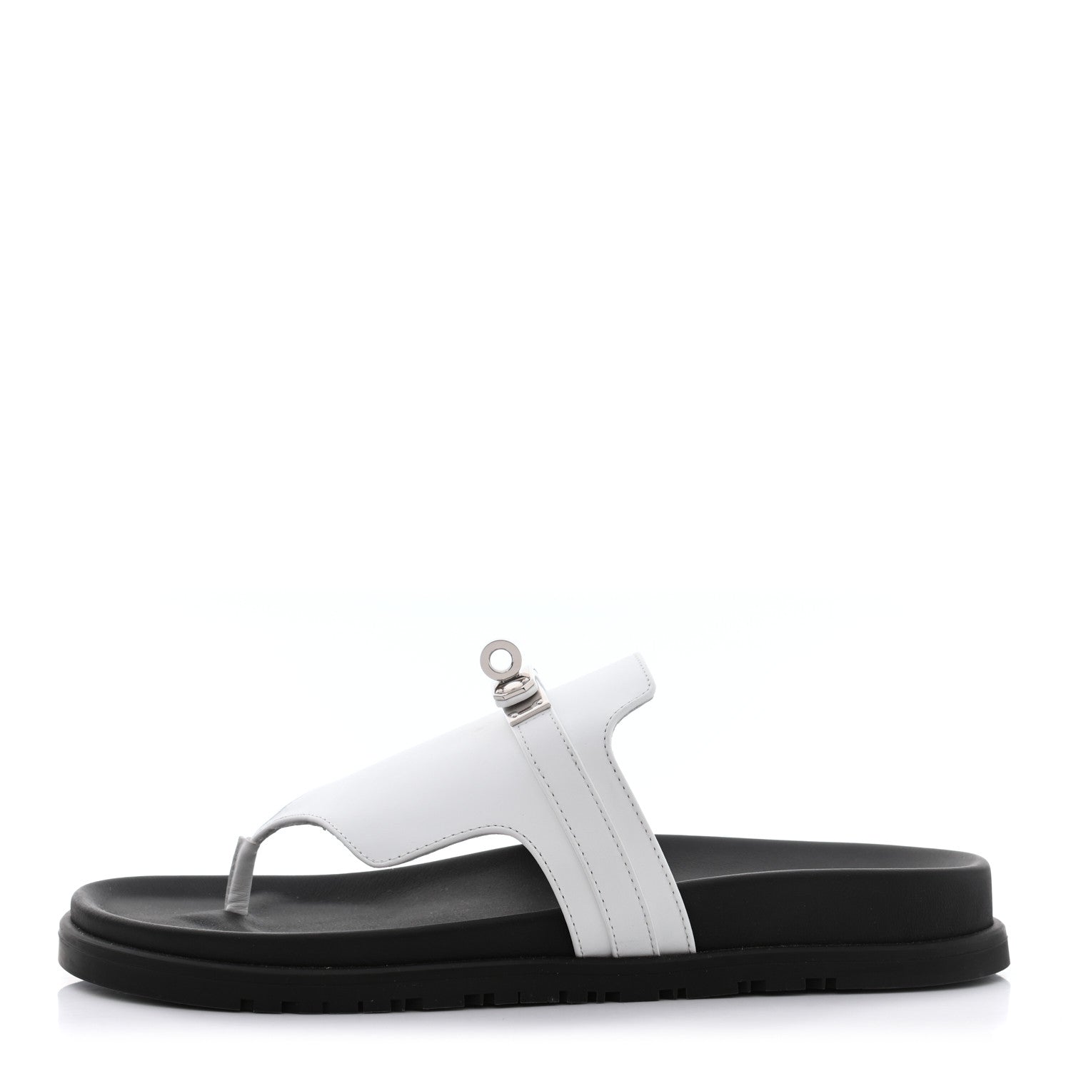 Hermes Calfskin Womens Empire Sandals 40 White 1 of 9