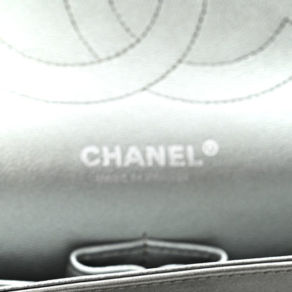 Chanel Metallic Calfskin Quilted Jumbo Double Flap Silver 5 of 14
