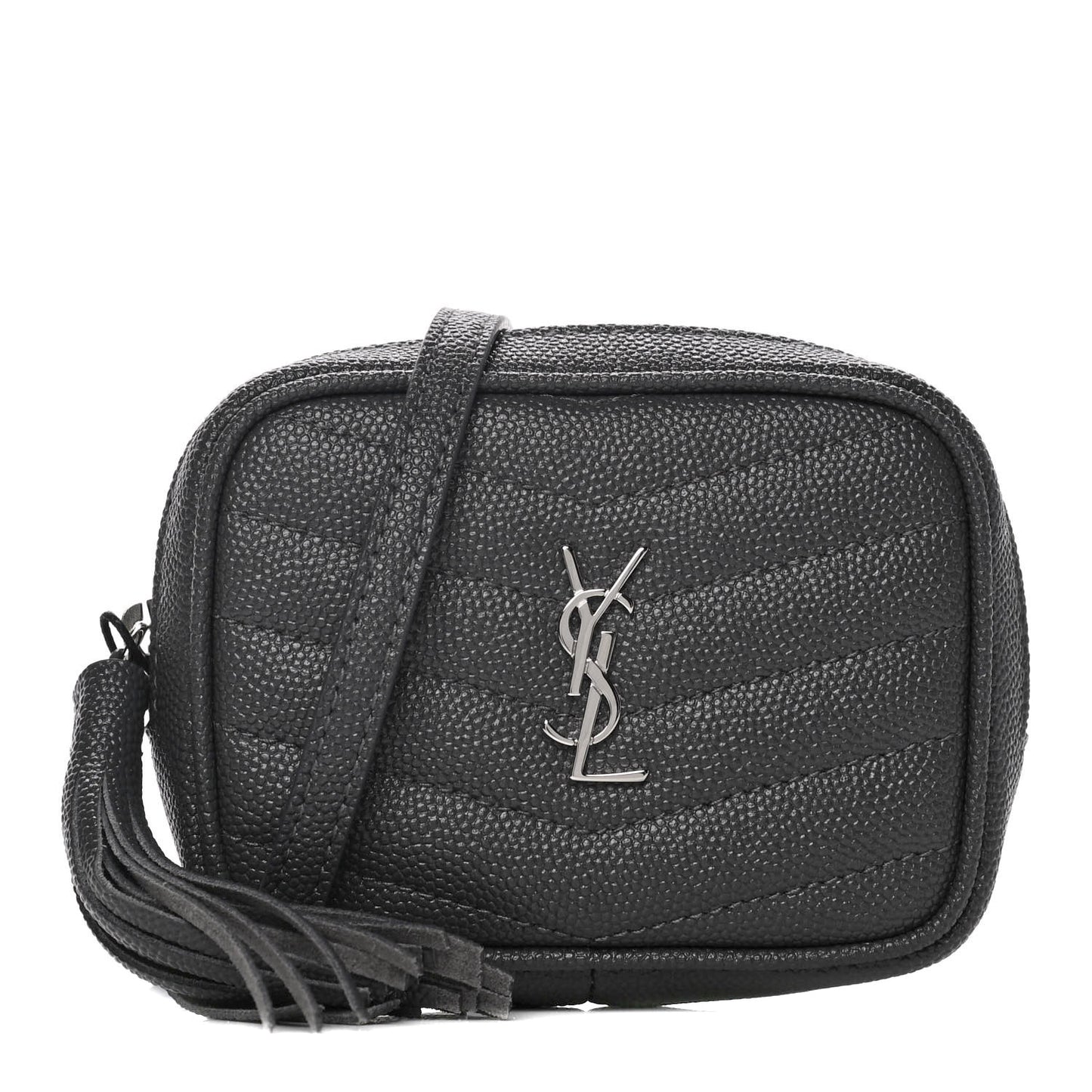 Grain De Poudre Matelasse Monogram Baby Lou Camera Bag Dark Smog
