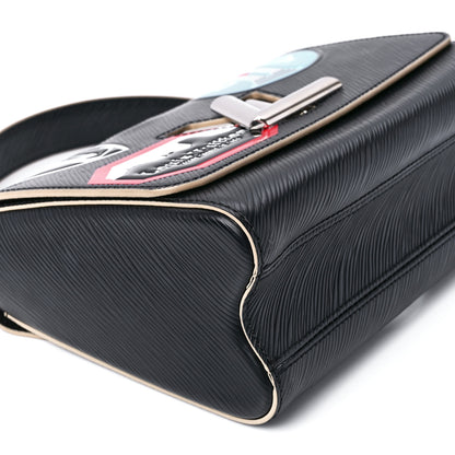 Louis Vuitton Epi Travel Stickers Twist Shoulder Bag MM Black 12 of 13