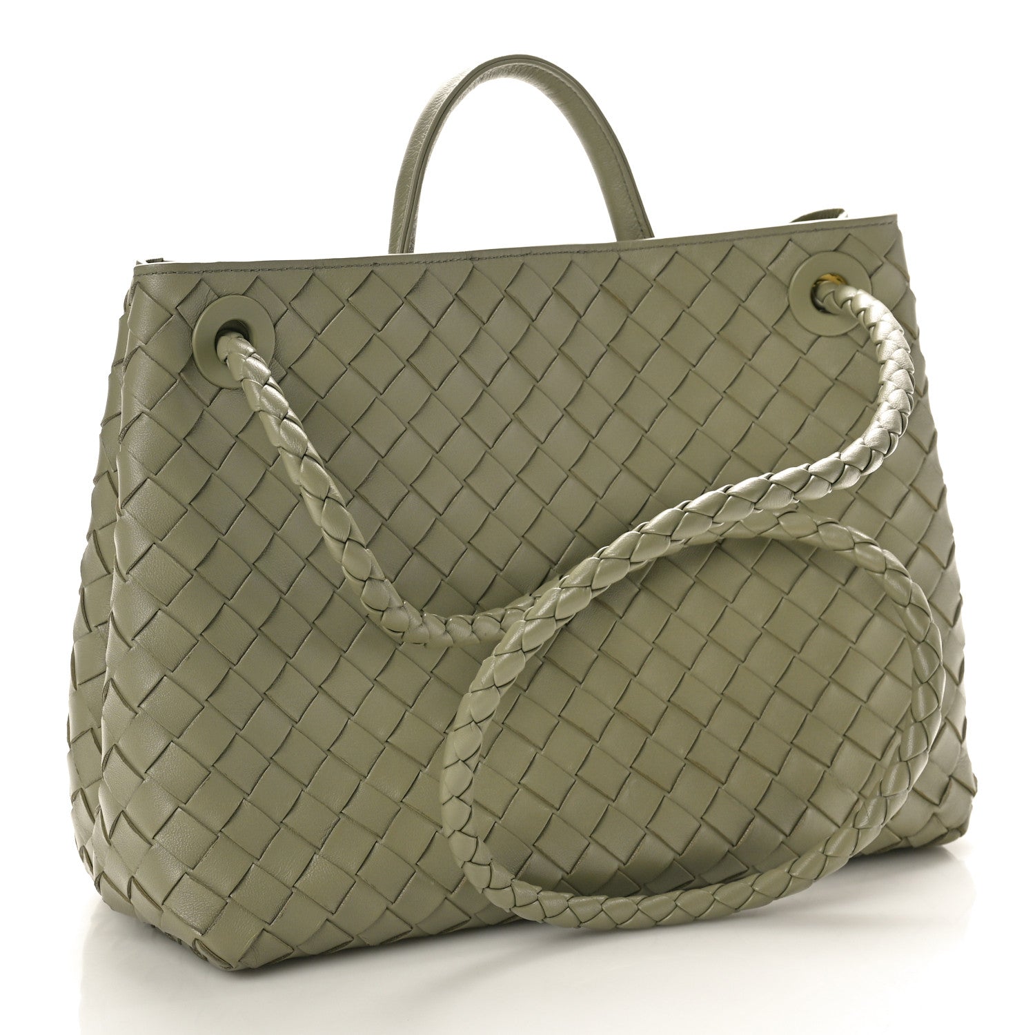 Bottega Veneta Nappa Intrecciato Medium Andiamo Shoulder Bag Travertine 3 of 10