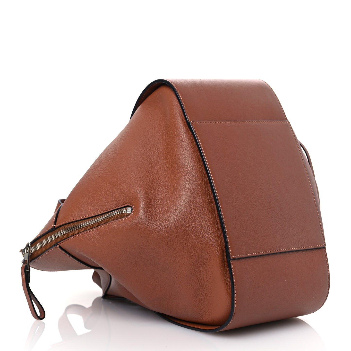 Grained Calfskin Small Hammock Shoulder Bag Tan