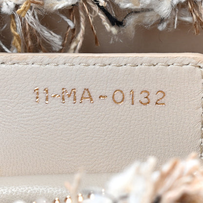 Christian Dior Tweed Crystal Fringe Medium Lady Dior Beige 7 of 9