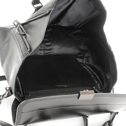3.1 Phillip Lim 3.1 Smooth Calfskin Glitter Medium Pashli Satchel Black 5 of 7