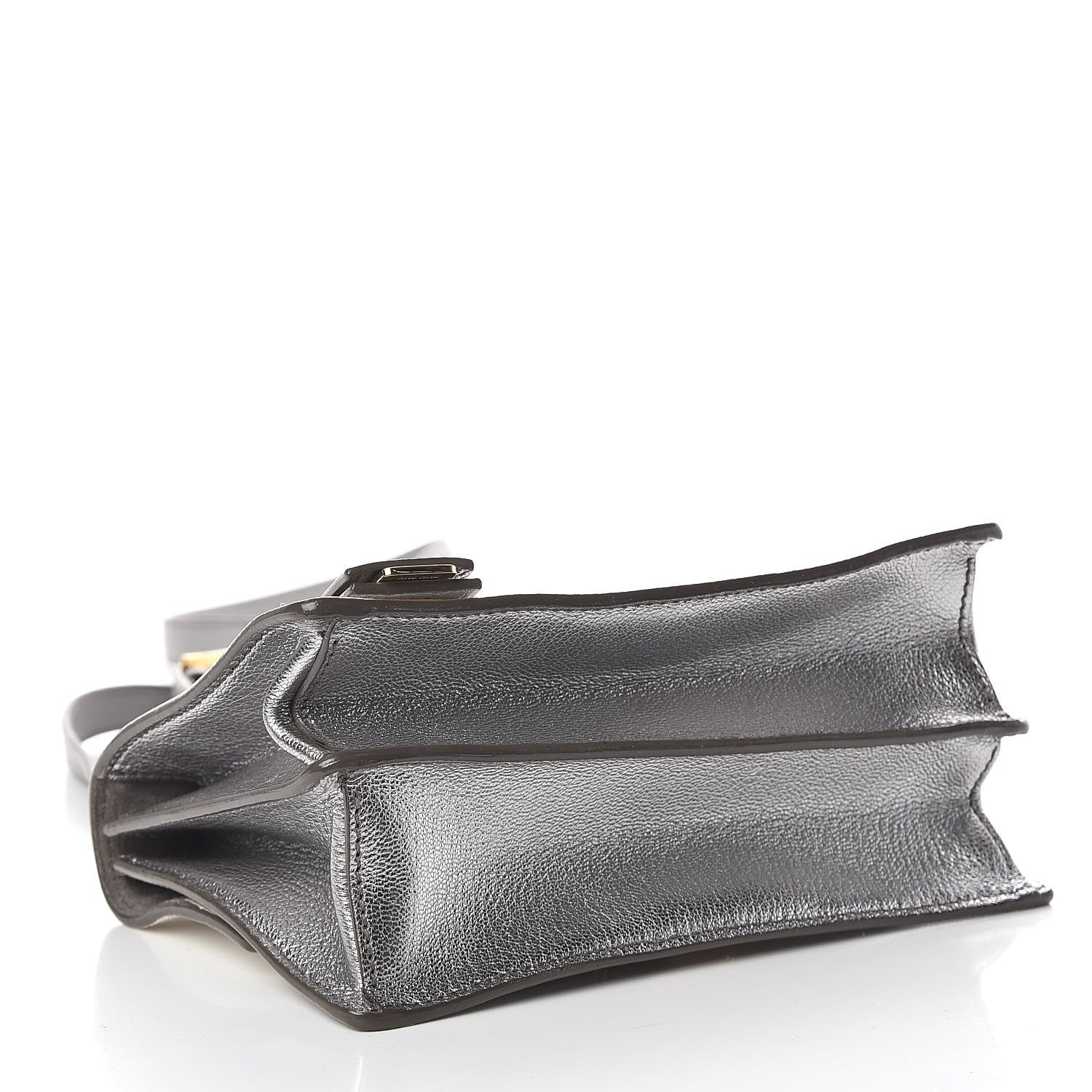 Miu Miu Goatskin Bandoliera Madras Bi-Color Shoulder Bag Chrome White 4 of 12
