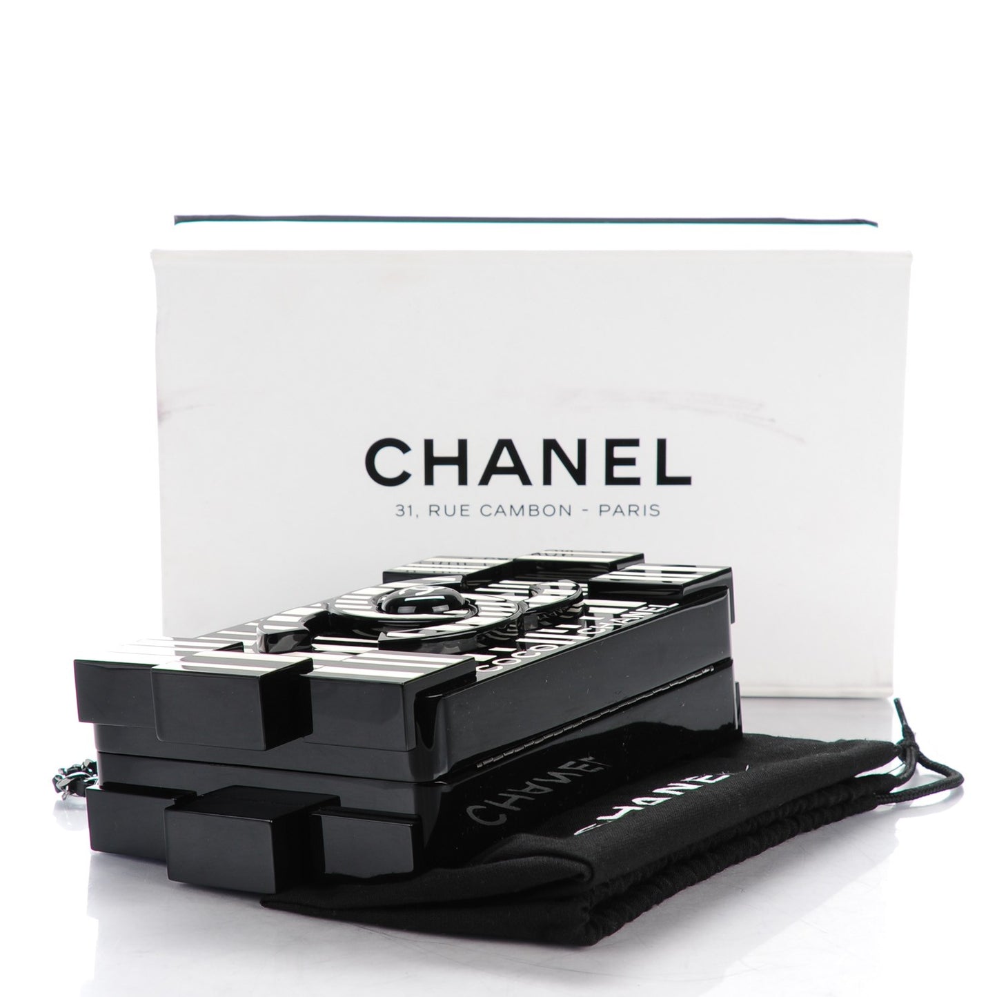Plexiglass Barcode Boy Brick Lego Clutch Black