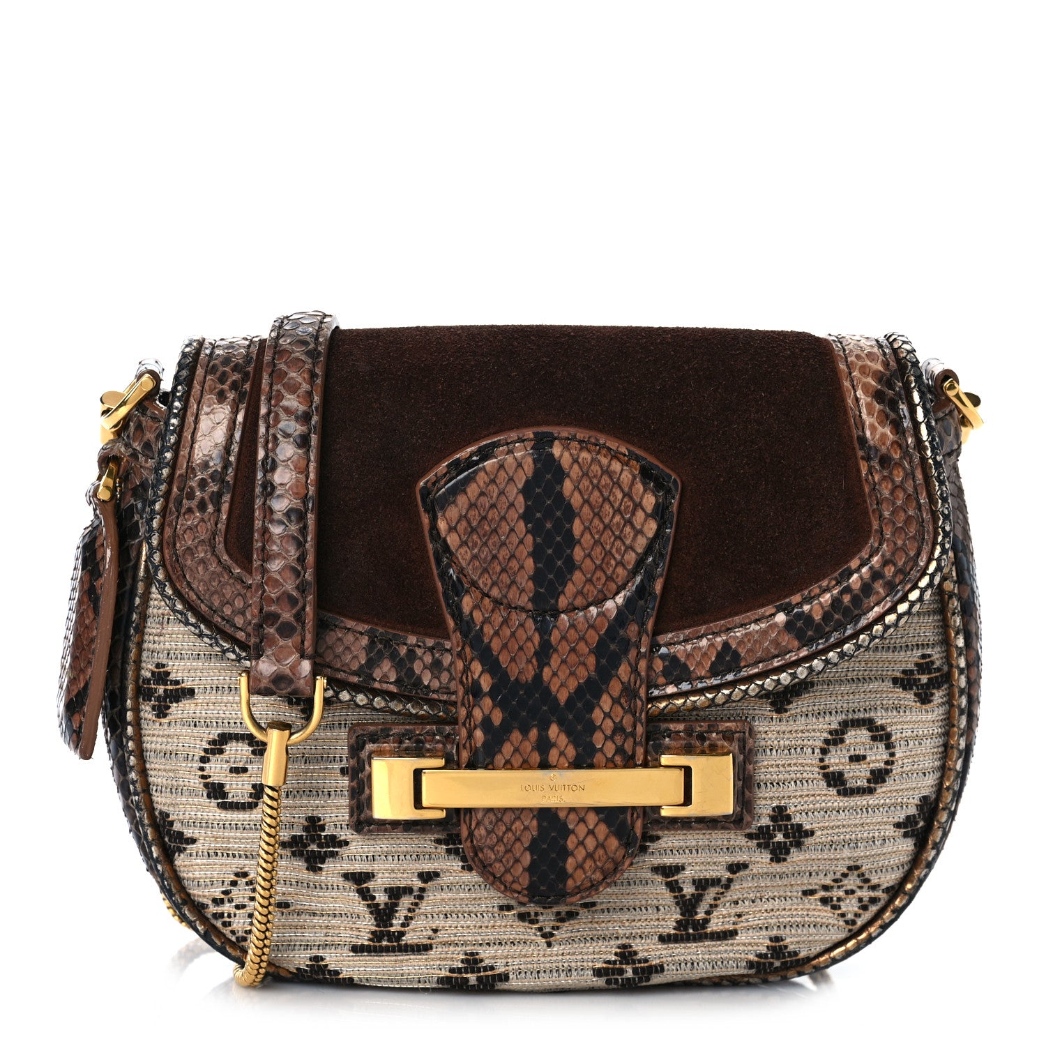Louis Vuitton Snakeskin Suede Monogram Empire Ponant Marron 1 of 12