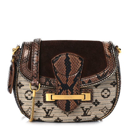 Louis Vuitton Snakeskin Suede Monogram Empire Ponant Marron 1 of 12