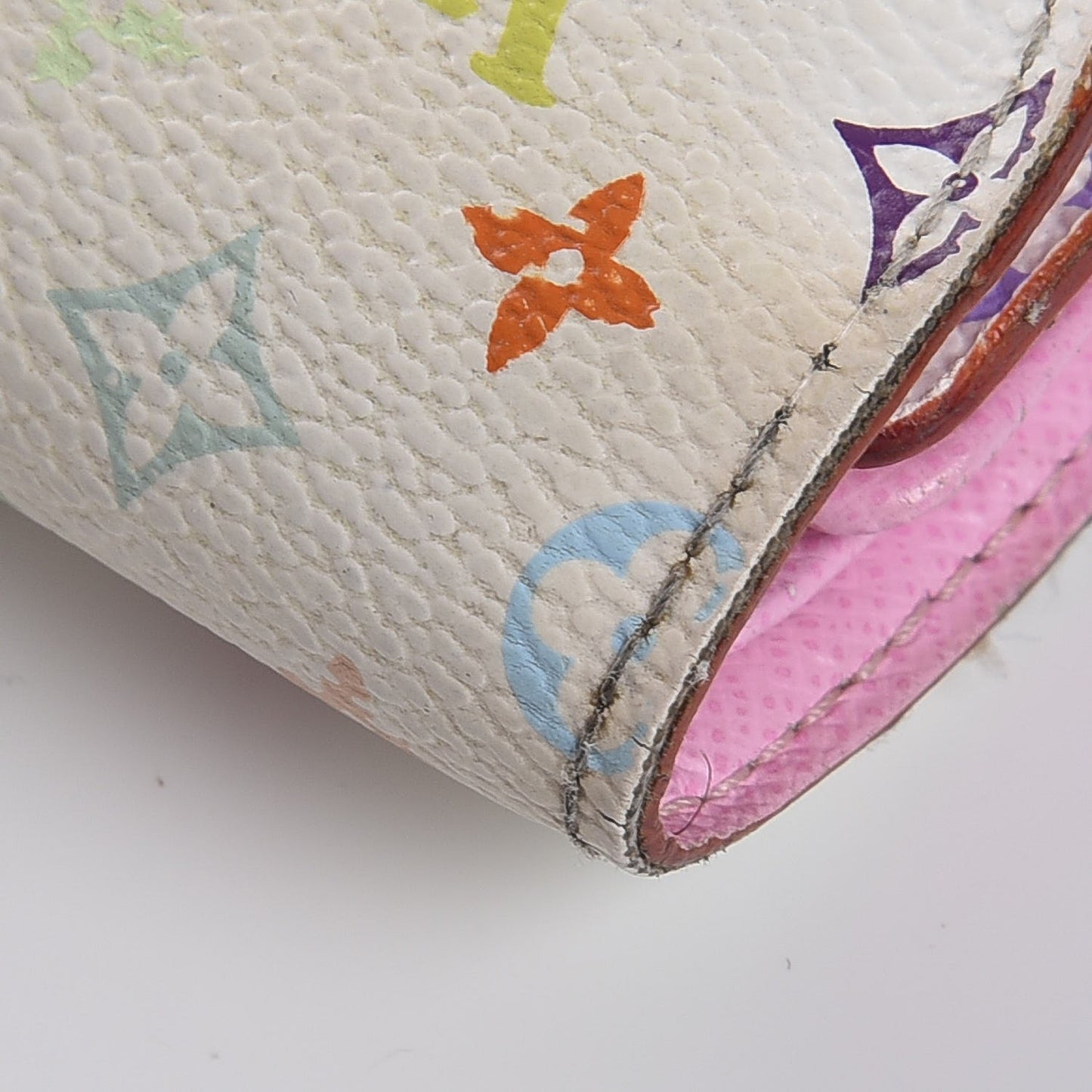 Monogram Multicolor Joey Wallet White Litchi