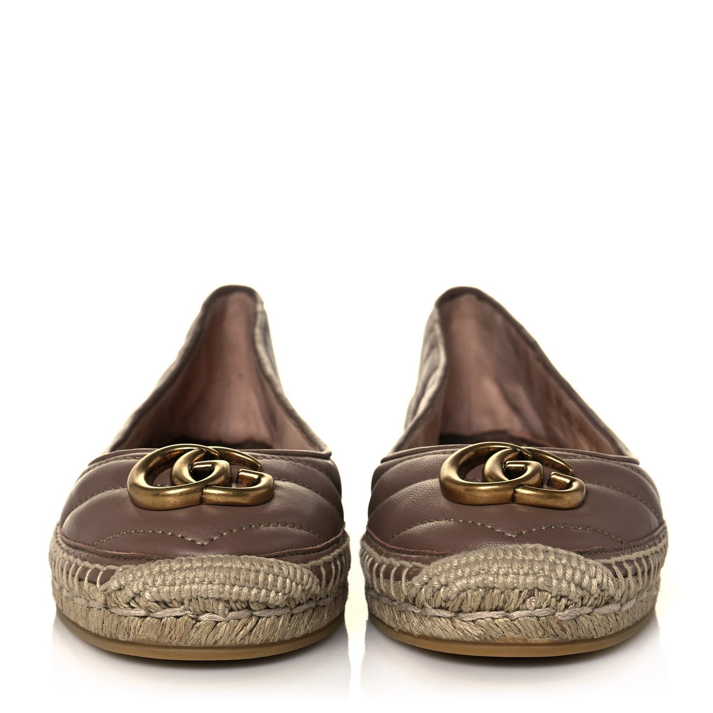 Nappa Matelasse GG Marmont Espadrilles 38.5 Tan