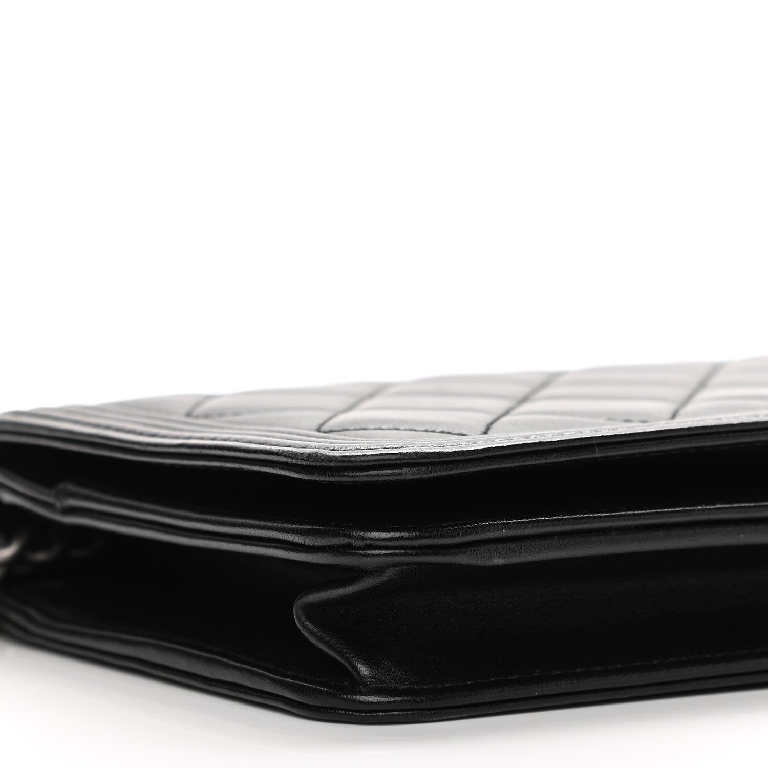Chanel Lambskin Quilted Boy Wallet On Chain WOC Black 10 of 13