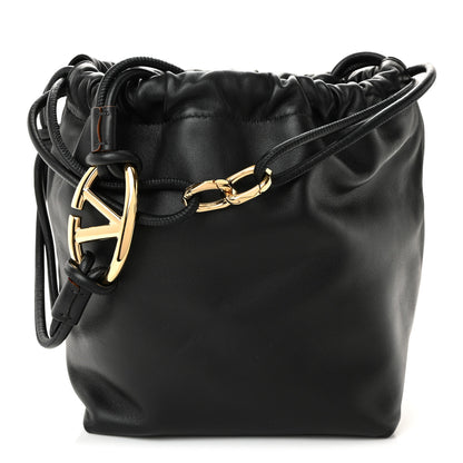 Valentino Garavani Nappa Vlogo Pouf Bucket Bag Black 1 of 9