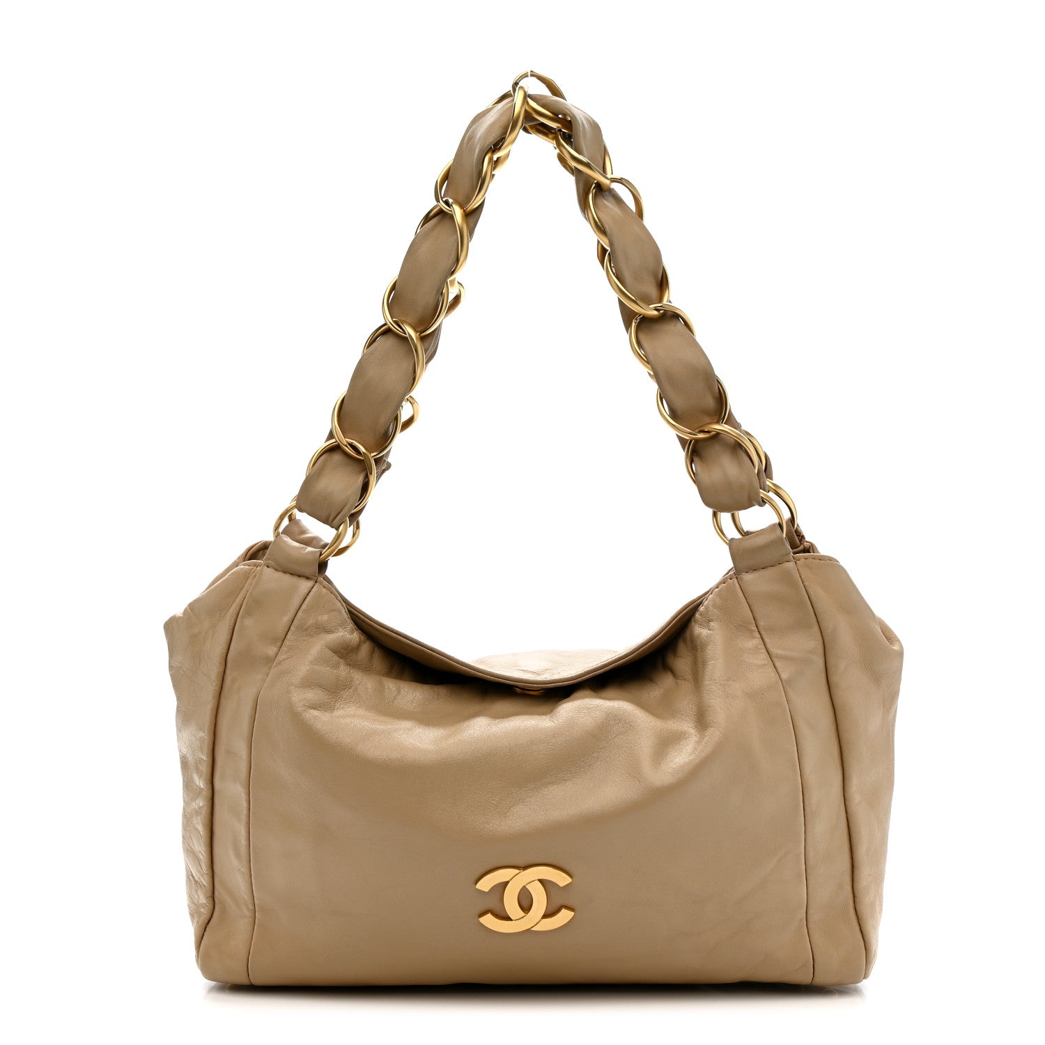 Chanel Lambskin Small Olsen Shoulder Bag Beige 1 of 10