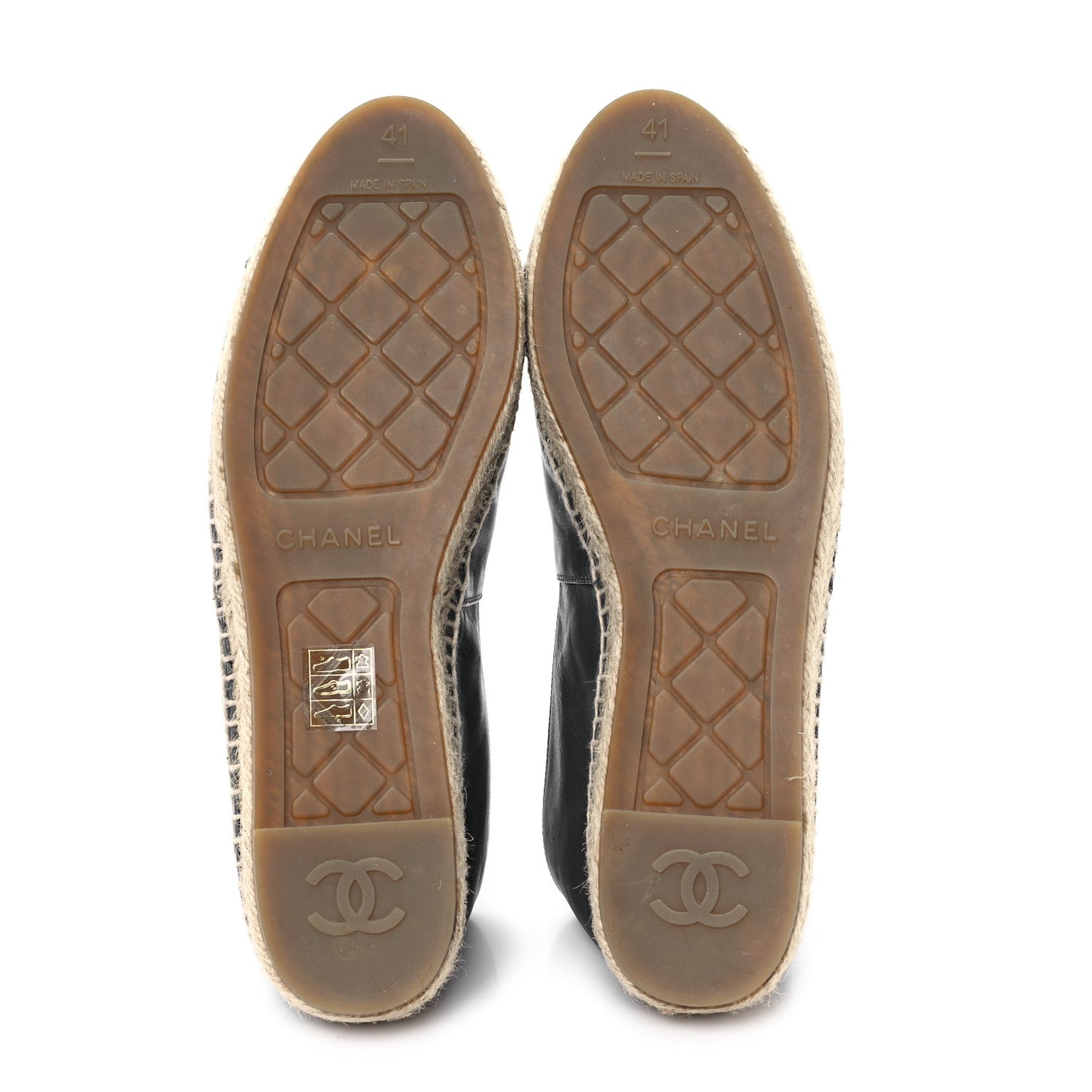 Calfskin Kid Suede CC Espadrilles 41 Dark Gray Black