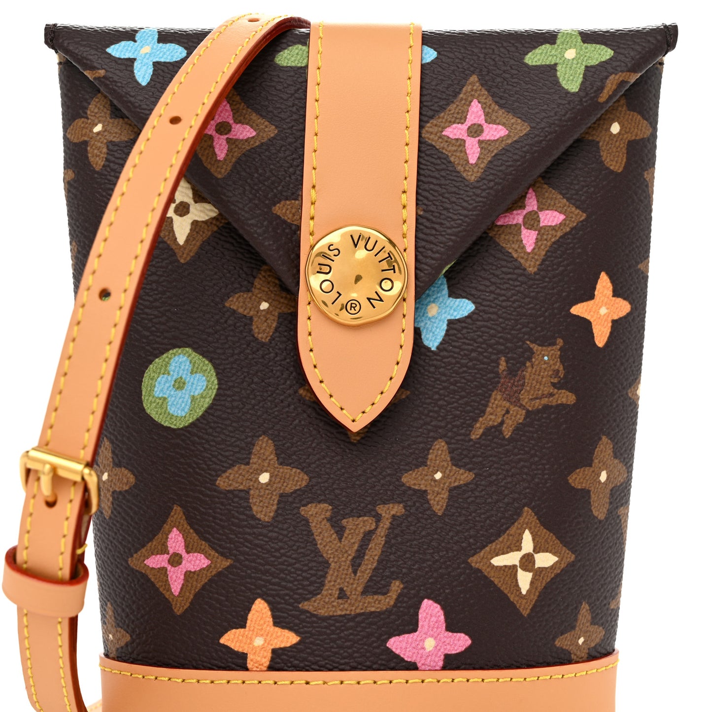 X TYLER THE CREATOR Monogram Craggy Envelope Pouch Chocolate