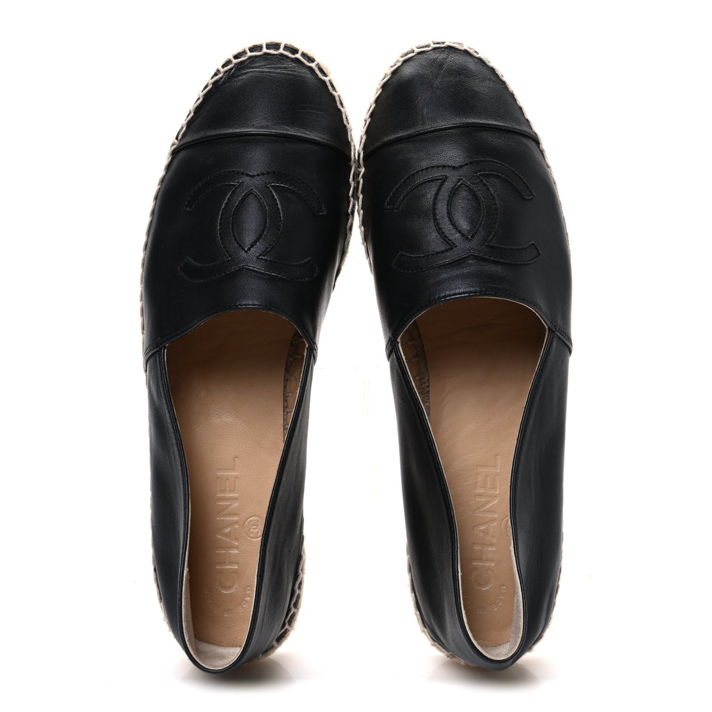 Lambskin CC Espadrilles 40 Black