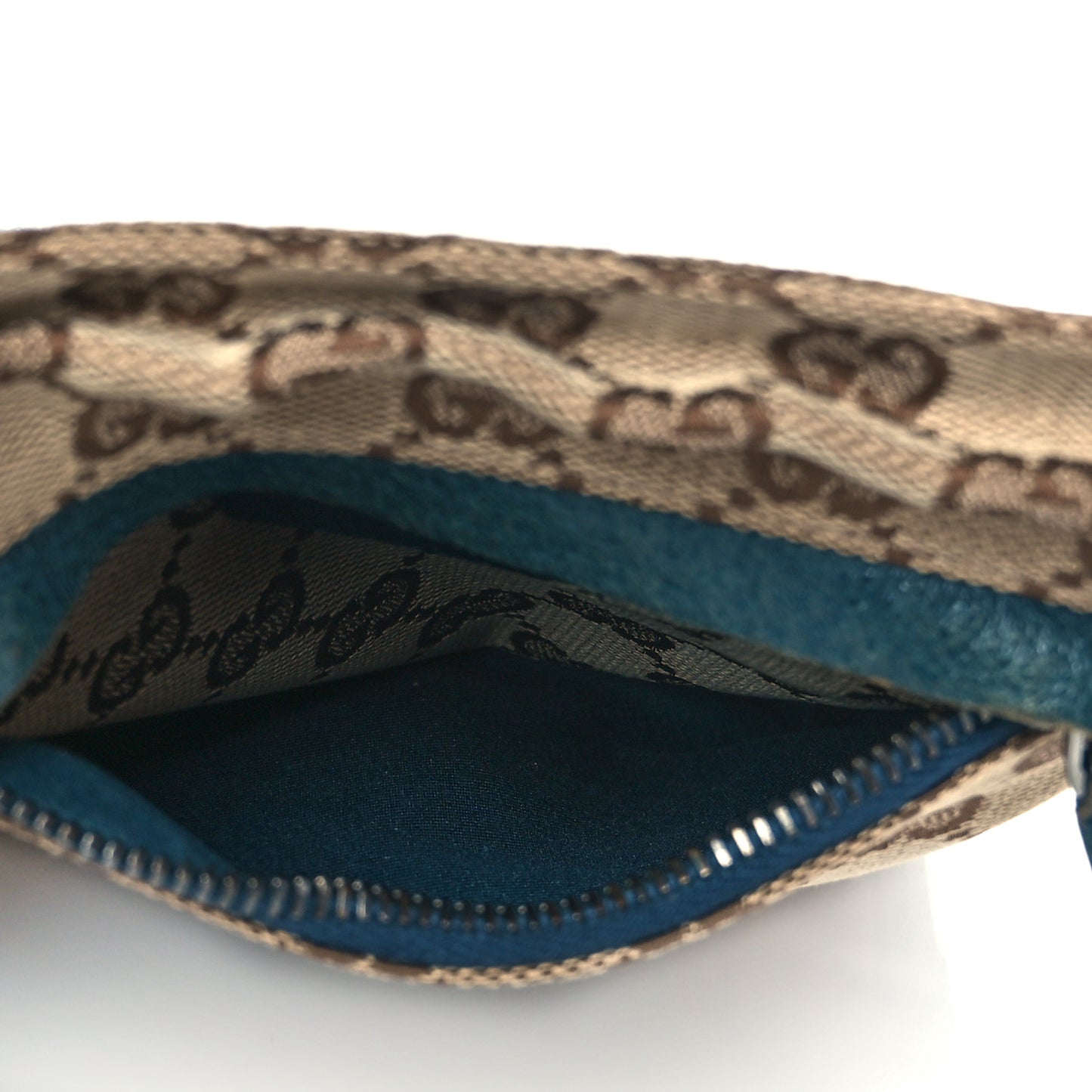 GG Monogram Web Double Pocket Belt Bag Navy