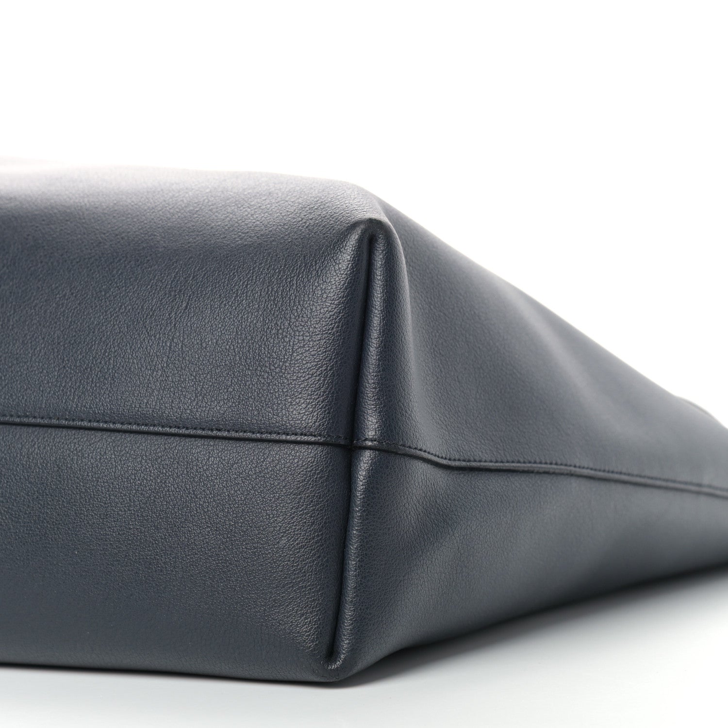 Saint Laurent Calfskin Large Shopping Tote Deep Marine 10 of 20