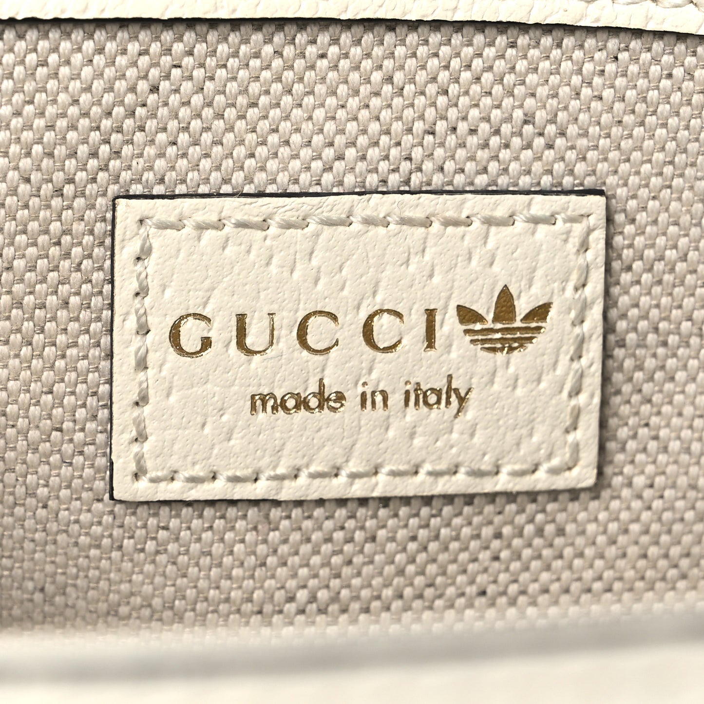 X ADIDAS Textured Dollar Calfskin Web Trefoil Mini Horsebit 1955 Shoulder Bag Off White Black Off White Black