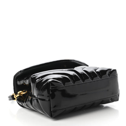 Saint Laurent Patent Y Quilted Monogram Toy Loulou Crossbody Bag Black 4 of 11