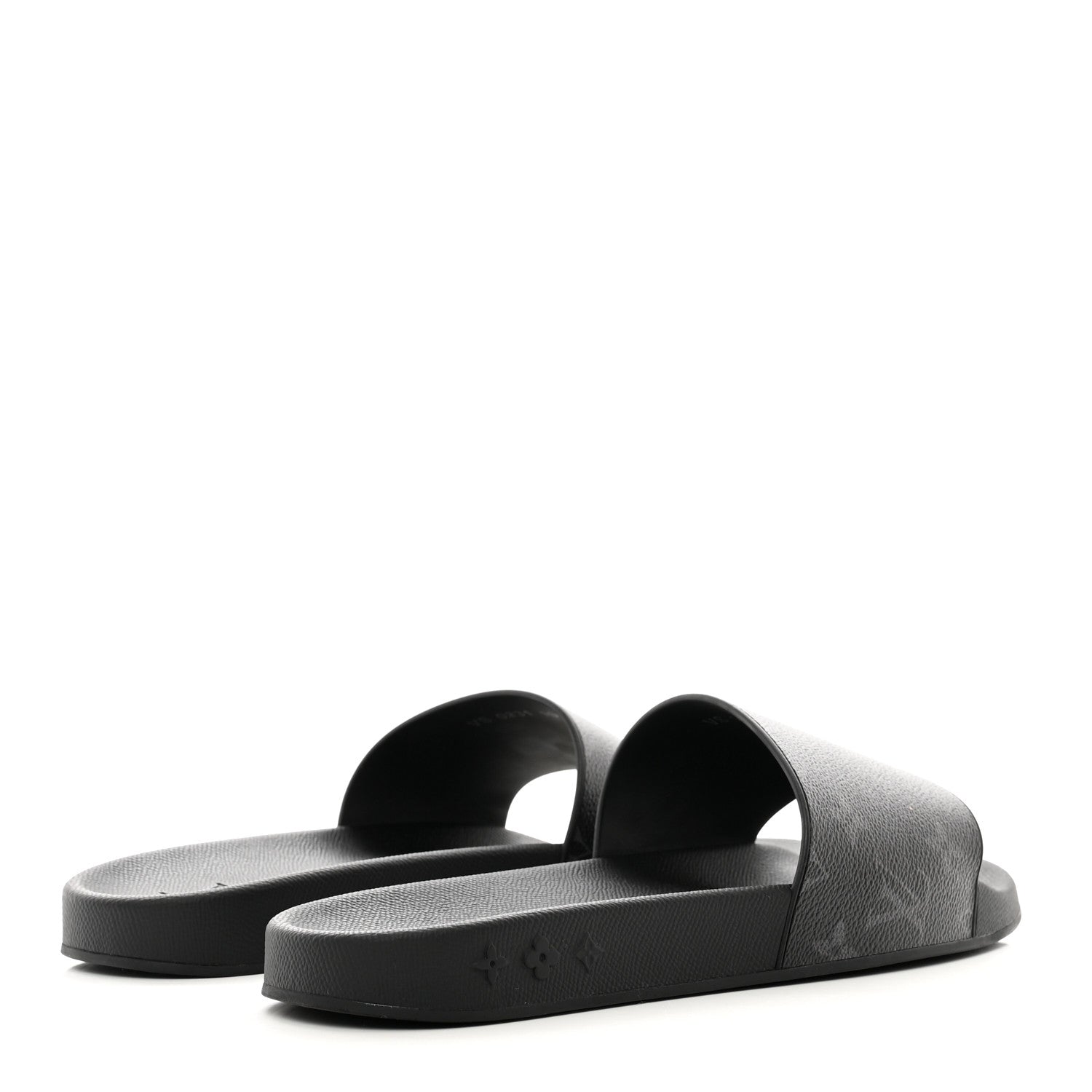 Louis Vuitton Rubber Monogram Eclipse Mens Waterfront Mules 10.5 Black 4 of 9