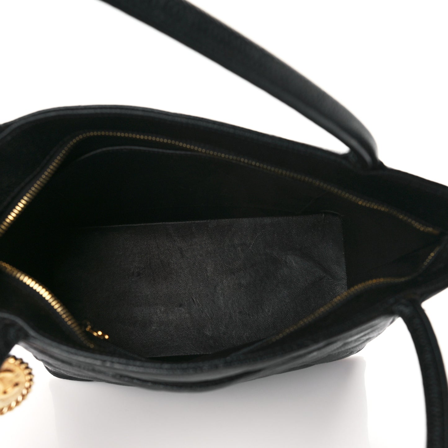 Caviar Quilted Medallion Tote Black