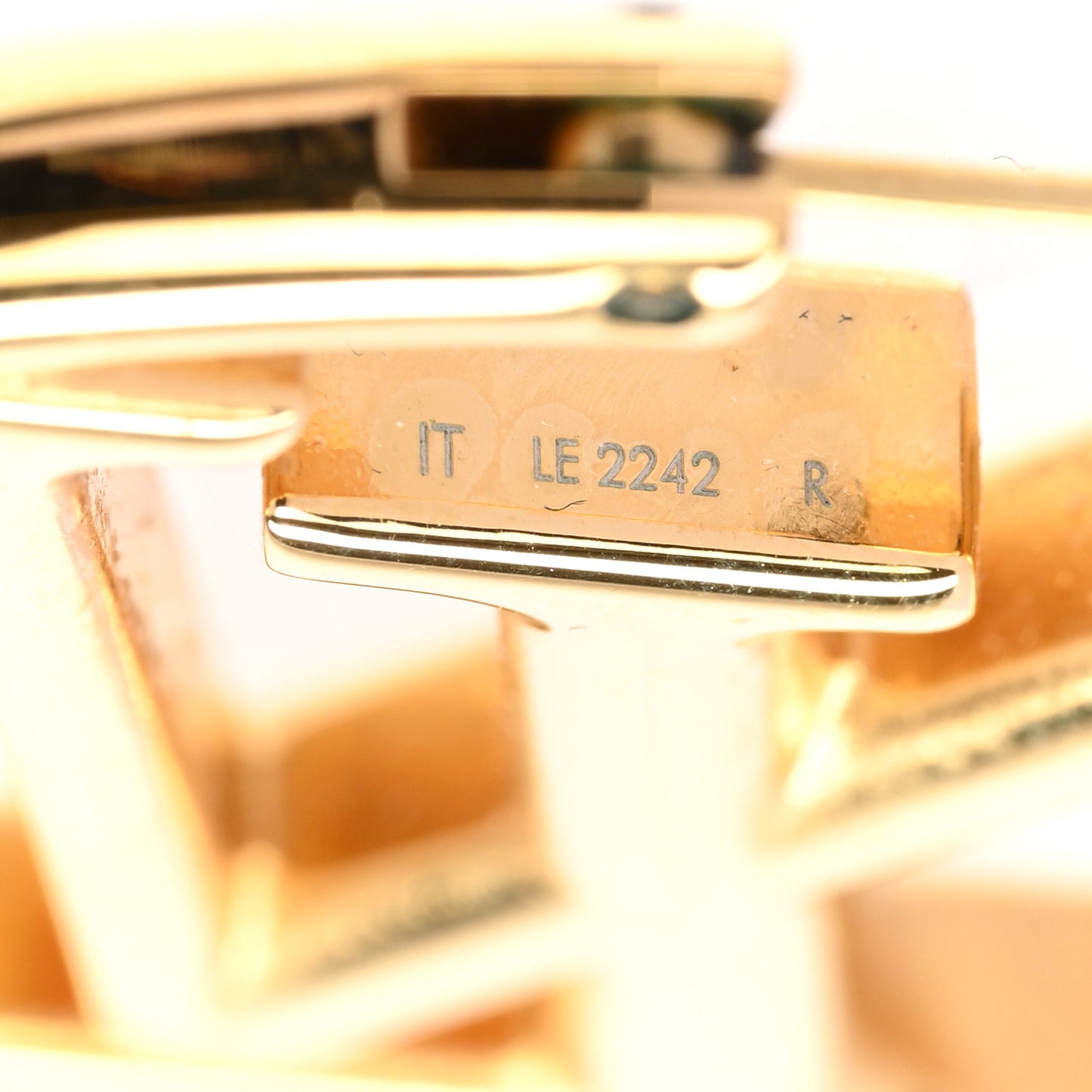 Metal Louise Hoop Earrings Gold