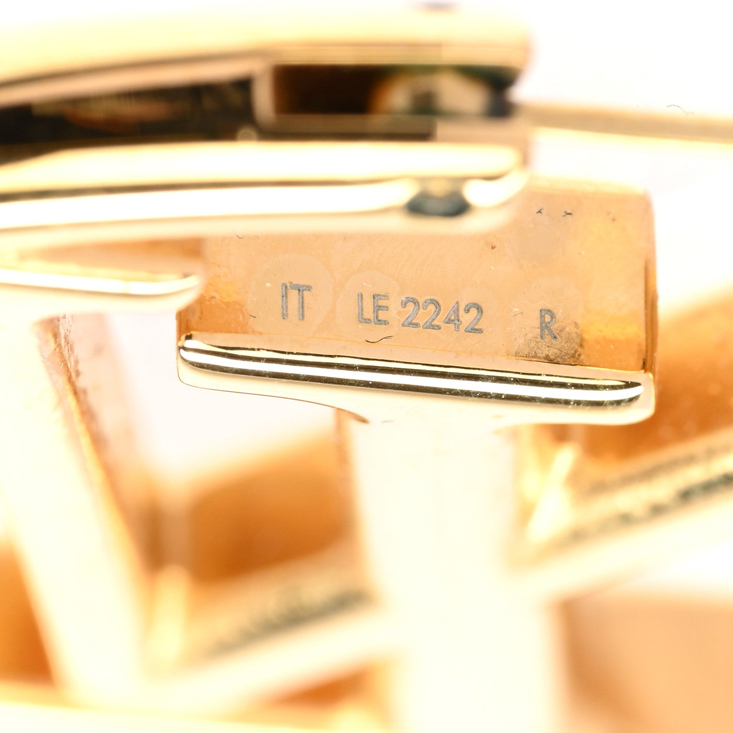 Louis Vuitton Metal Louise Hoop Earrings Gold 3 of 5