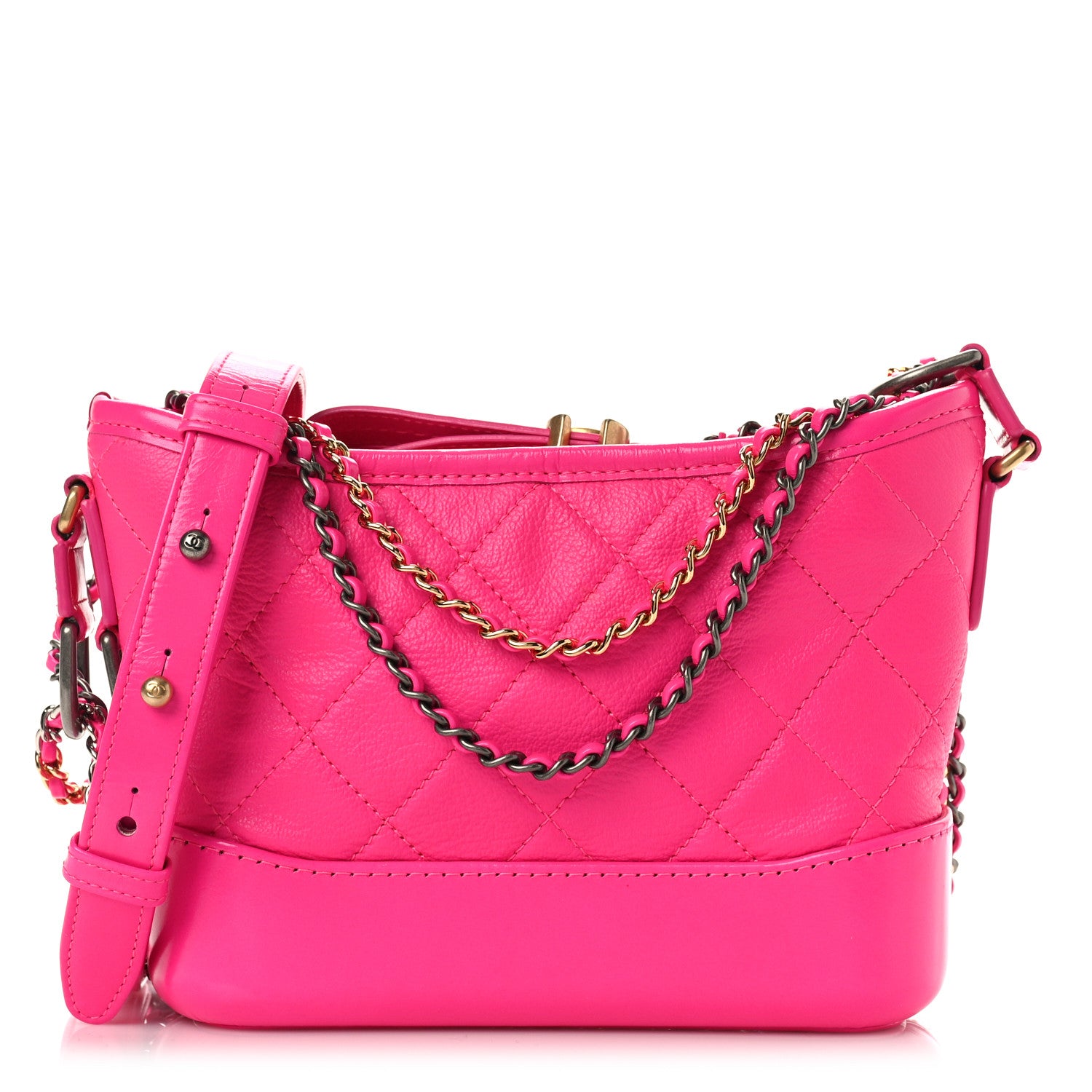 Chanel Goatskin Quilted Small Gabrielle Hobo Pink 1 of 9