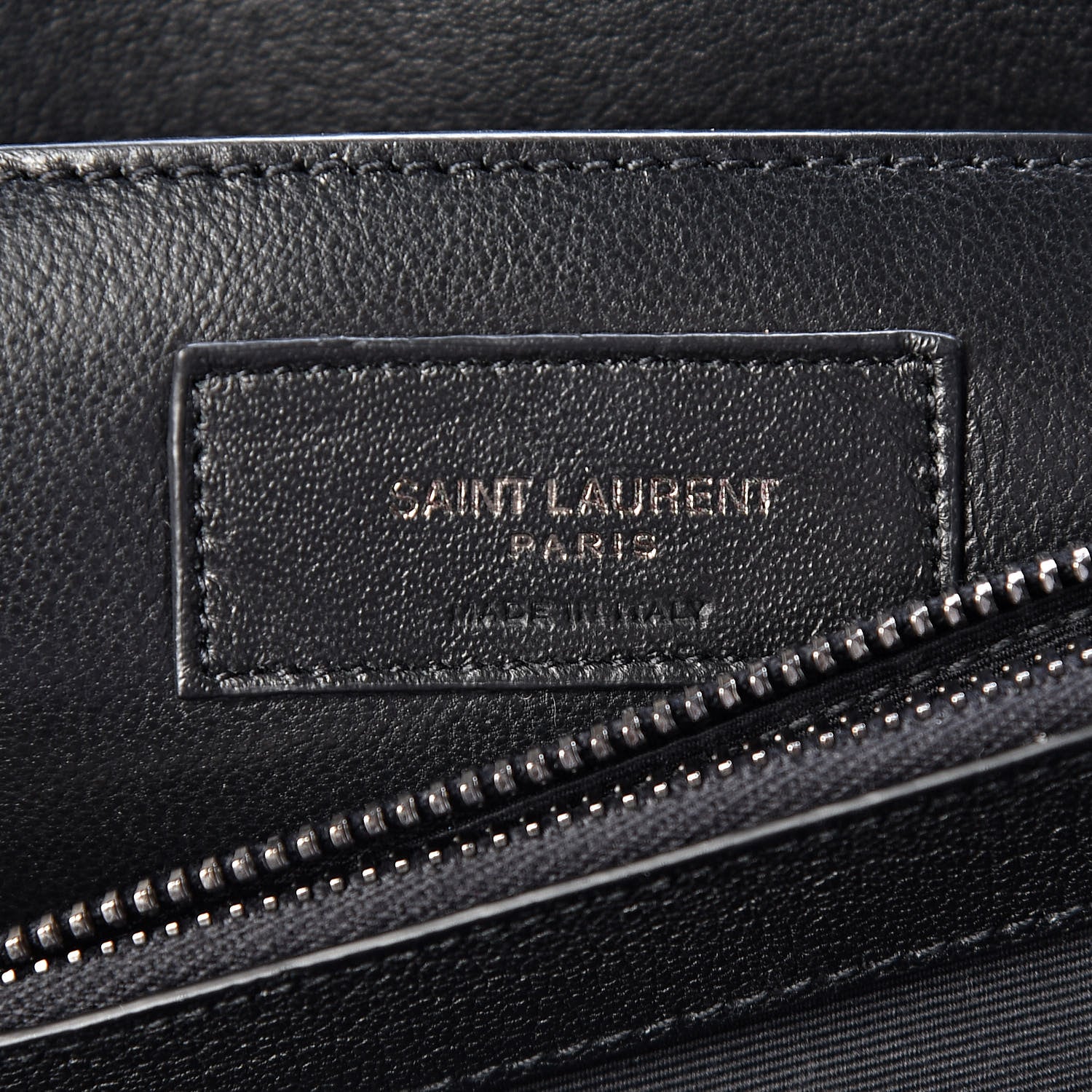 Saint Laurent Sheepskin Matelasse Chevron Monogram Large College Satchel Black 7 of 11