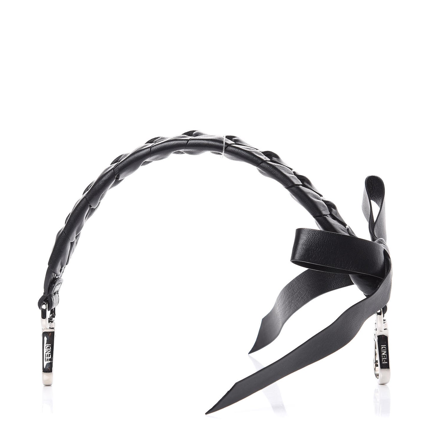 Vitello Liberty Shiny Nappa Lace Up Bow Mini Strap You Black