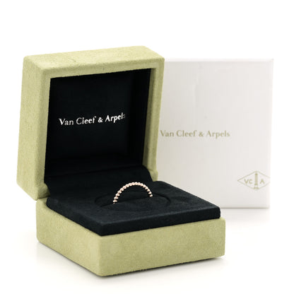 Van Cleef & Arpels 18K Rose Gold Small Perlee Ring 57 8 5 of 5
