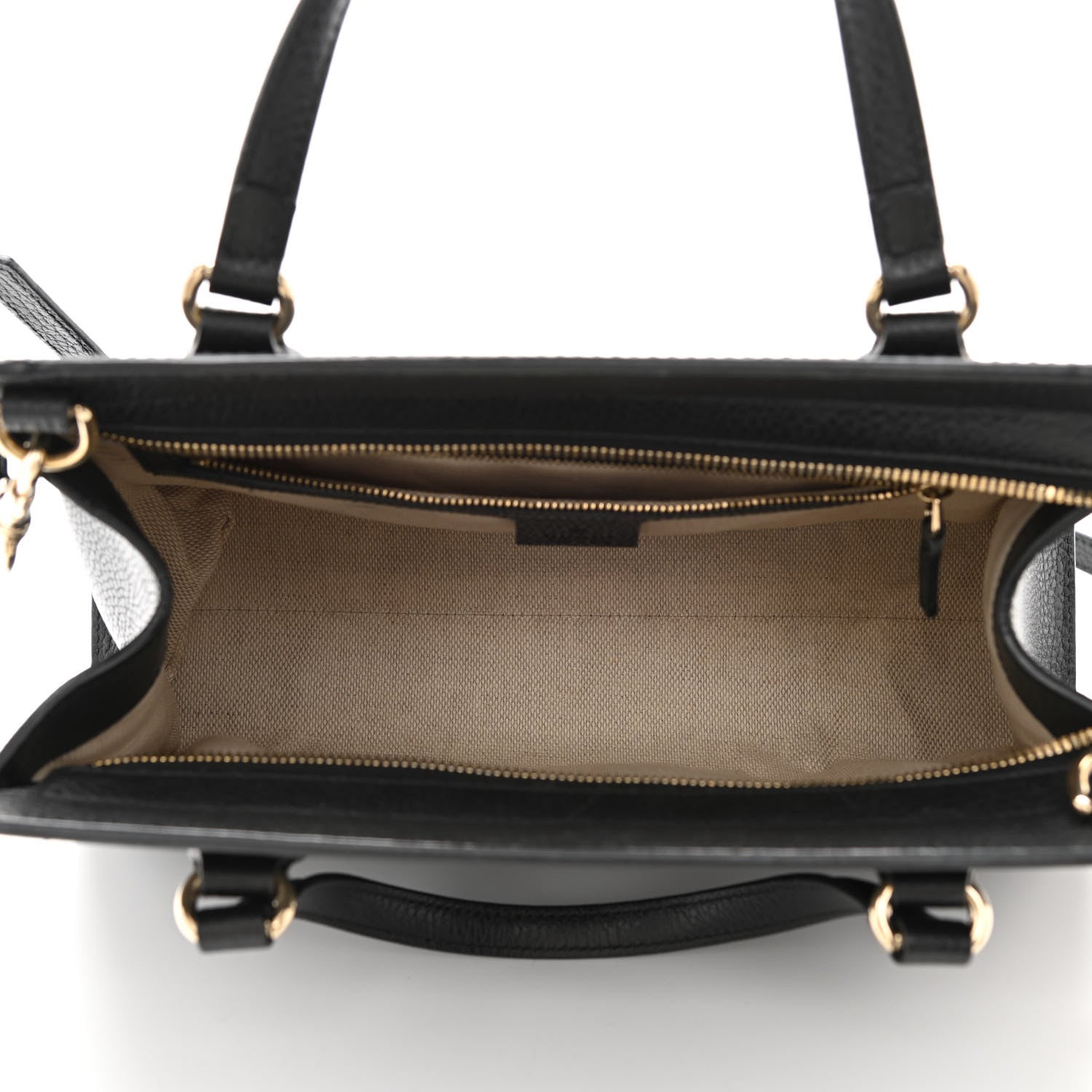 Gucci Pebbled Calfskin Medium Soho Top Handle Satchel Black 5 of 14