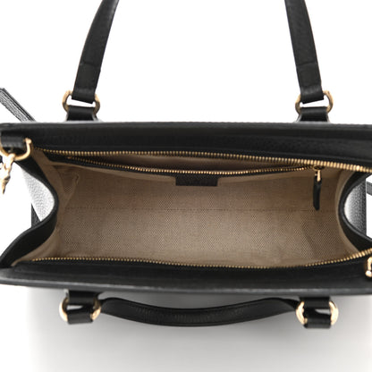 Gucci Pebbled Calfskin Medium Soho Top Handle Satchel Black 5 of 14
