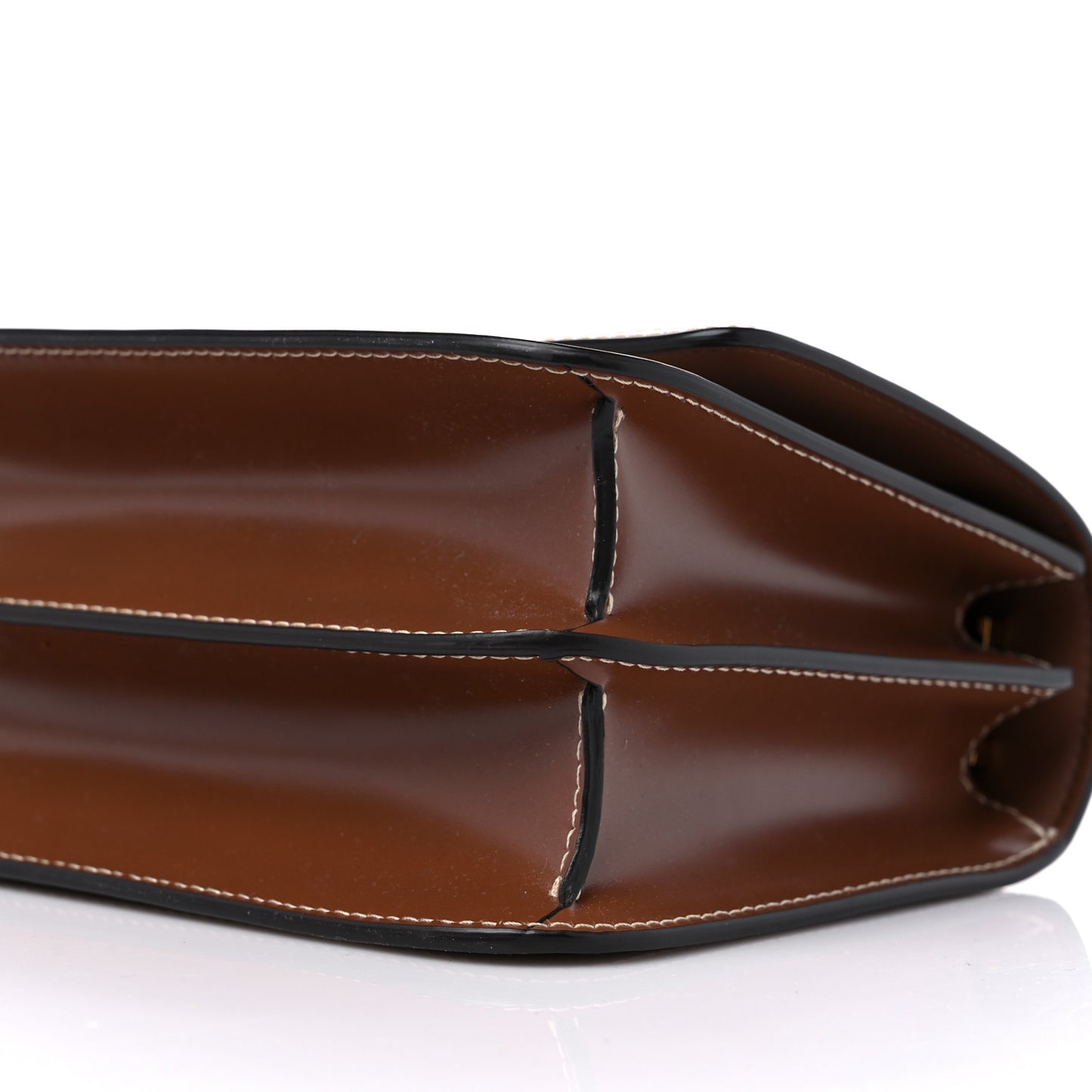 Canvas Calfskin Small TB Bag Natural