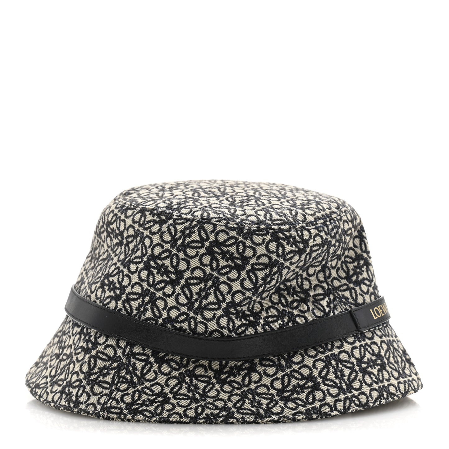 Jacquard Allover Anagram Bucket Hat 59 Ecru Blue
