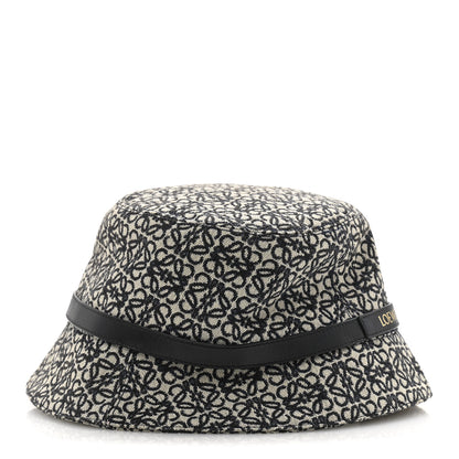 Loewe Jacquard Allover Anagram Bucket Hat 59 Ecru Blue 4 of 9