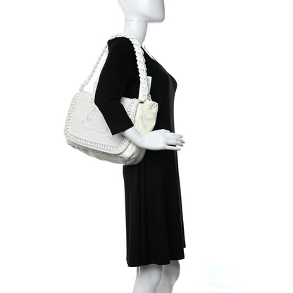 Chanel Crinkled Patent Modern Chain Flap White 2 of 9