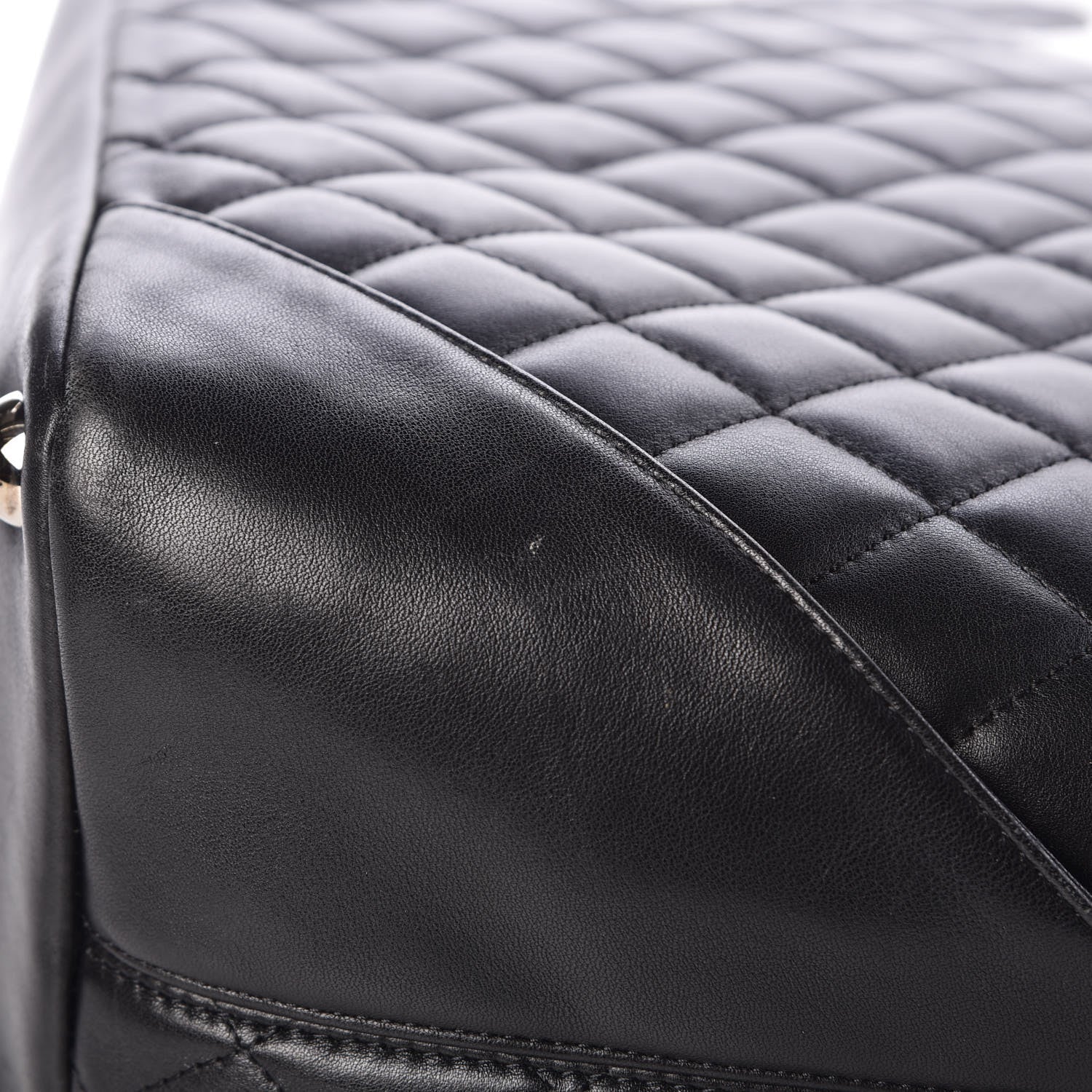 Chanel Calfskin Quilted Large Cambon Tote Black White 14 of 15