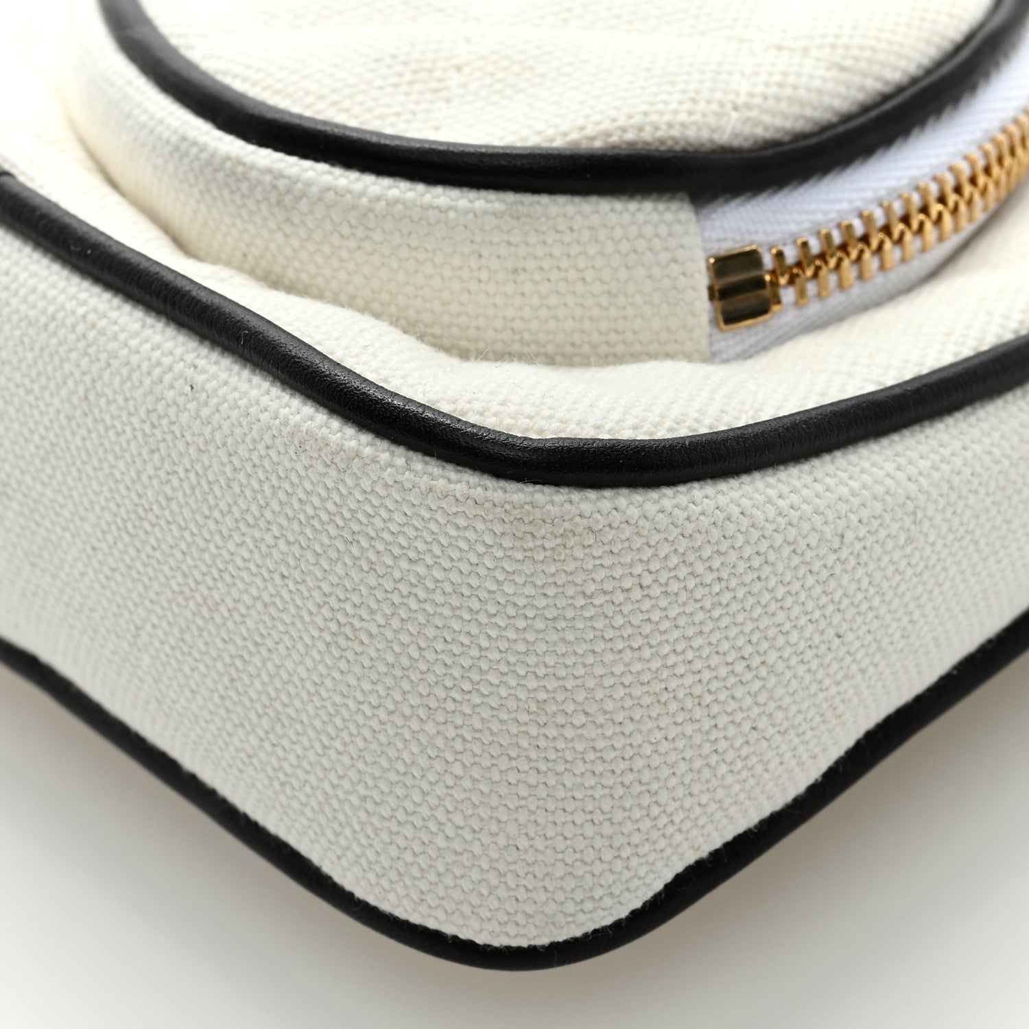 Chanel Canvas Calfskin Tennis Racket Mini Bag White Black 9 of 9