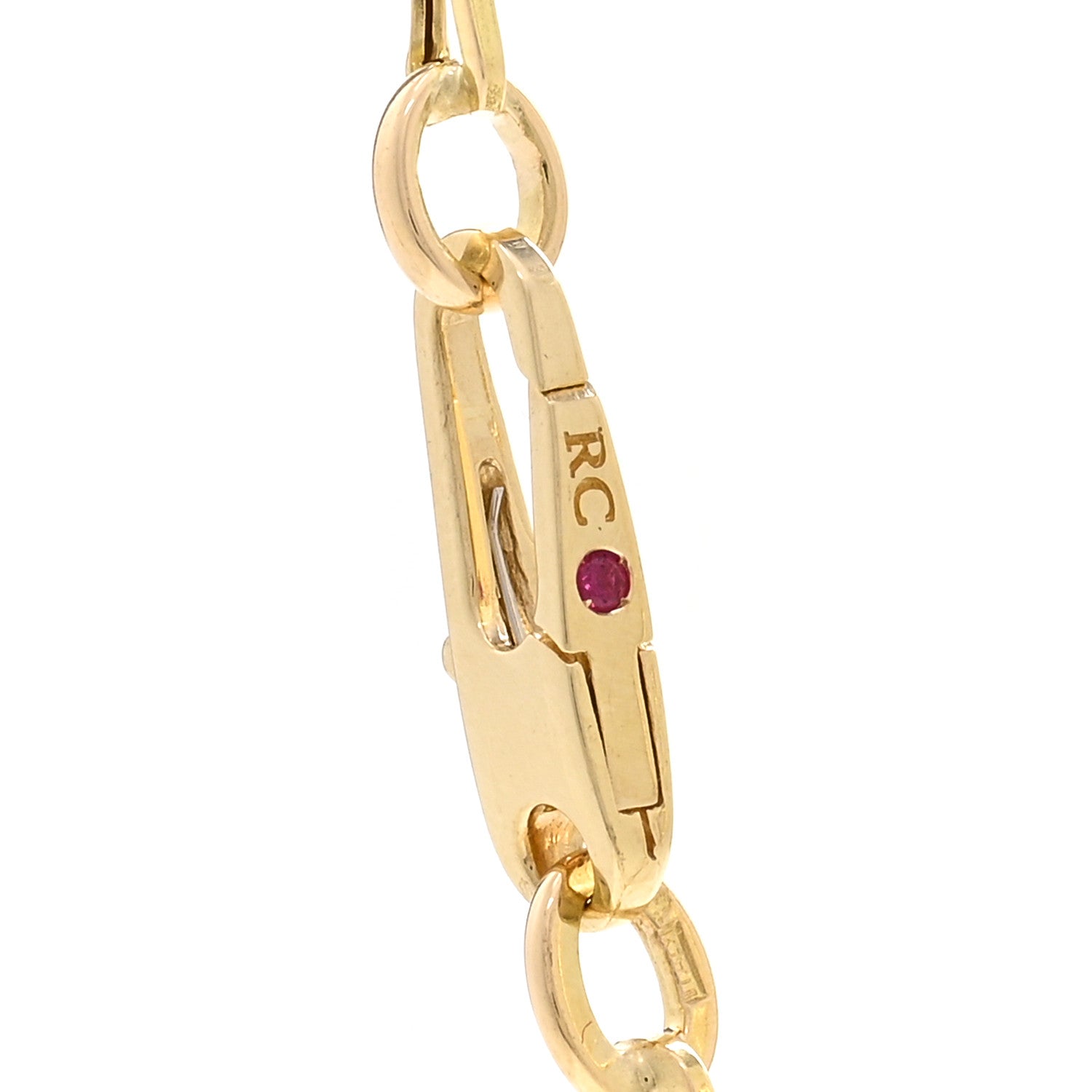 Roberto Coin 18K Yellow Gold Diamond Double O Paperclip Link Necklace 4 of 4